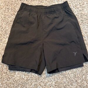Black Athletic Men Shorts